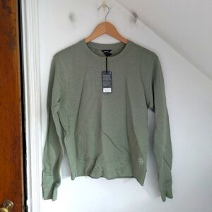 allbirds Women's Hazy Pine R&R Pima Cotton Blend Crew neck Sweatshirt NEW Size L